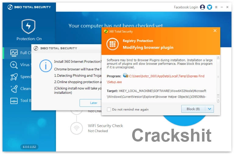 Protection feature 360 Total Security Crack