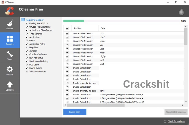 CCleaner Pro Crack Registry