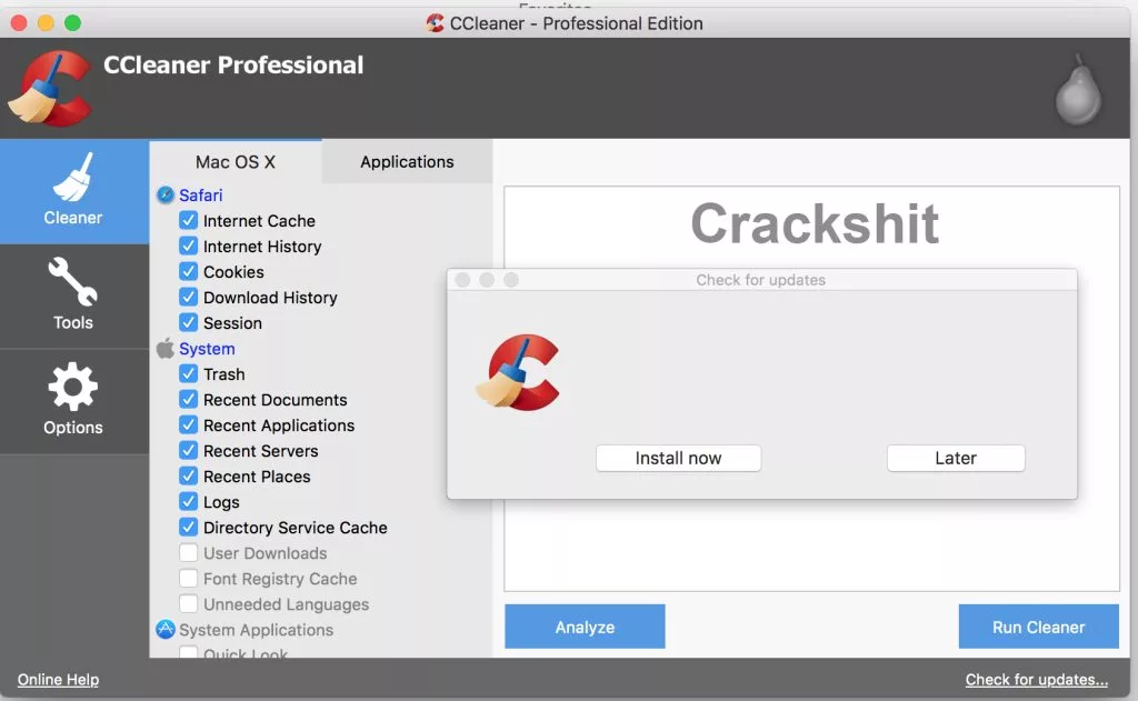 CCleaner Pro Crack installation