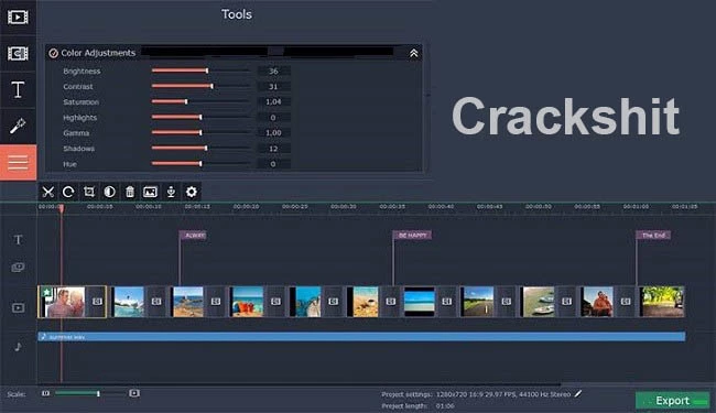 Movavi Slideshow Maker Crack layout