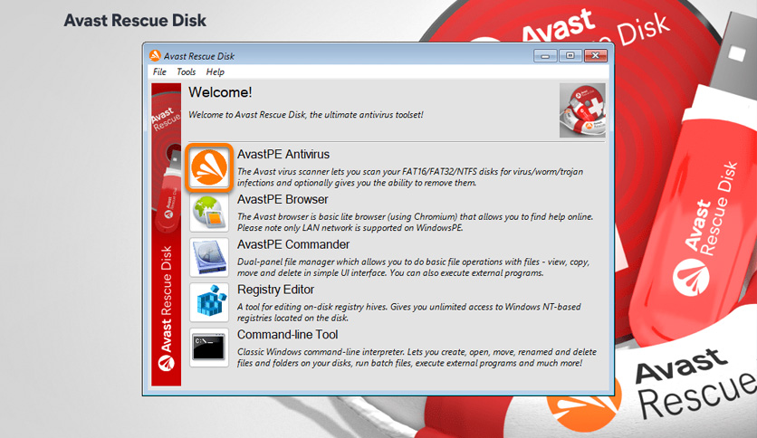 AvastPE Antivirus for Avast Rescue Disk Crack